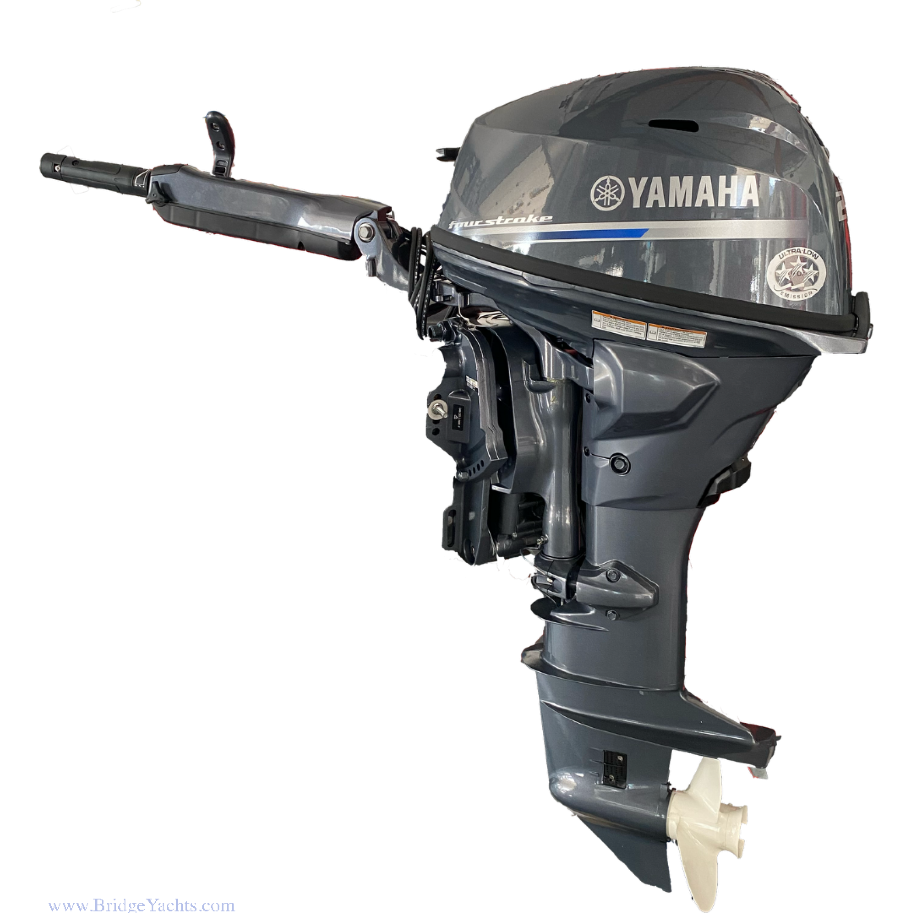 25 HP, YAMAHA OUTBOARD, F25LWTC-TILLER, GREY, EFI, 20IN, INC ADV TILLER ARM w/ TROLL MODE, PWR TILT/TRIM, ELEC/MAN START, ALUM PROP, CMD LINK