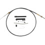 SIERRA SHIFT CABLE WITH SLIDE REPLACES MERC 19543A4