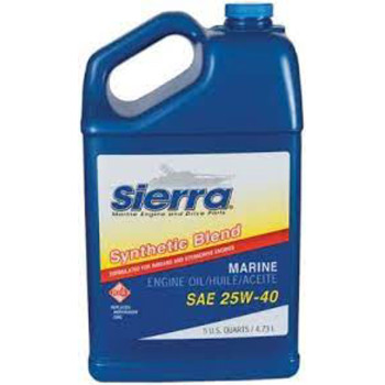 SIERRA OIL 25W40 SYNTHETIC BLEND 4.73L STERN DRIVE ENGINE OIL MC# 92-883725K01