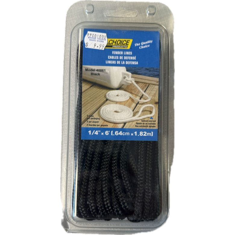 FENDER LINE BLACK PAIR 3/8