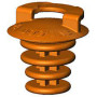 EMERGENCY DECK FILL PLUG ORANGE FITS 1 1/2
