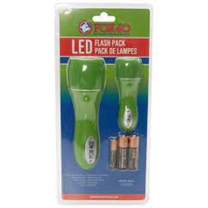 FOX 40 FLASHLIGHT PACK, 2 PK, LED