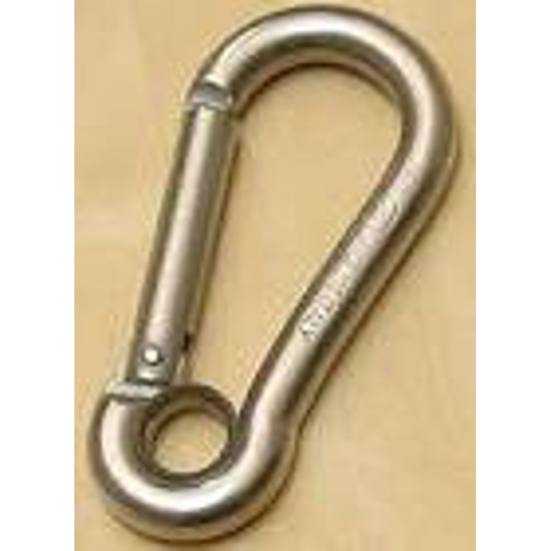 CARBINE HOOK SS CREWEYE 160MM