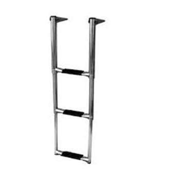 LADDER TELESCOPING 3 STEP SS NARROW 8 1/4