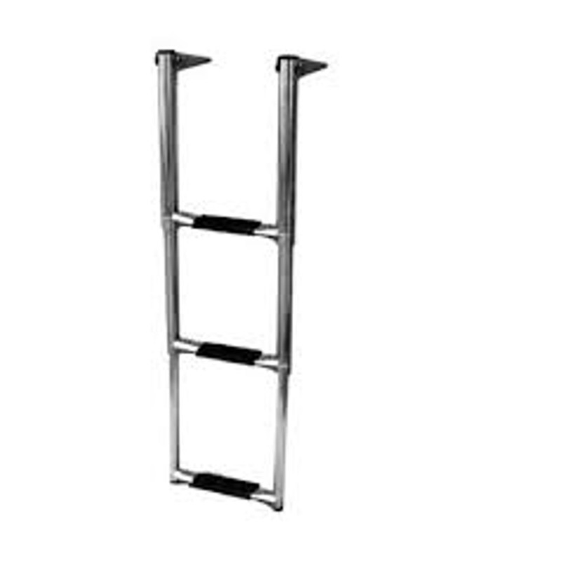 LADDER TELESCOPING 3 STEP SS NARROW 8 1/4