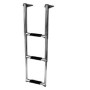 LADDER TELESCOPING 3 STEP SS NARROW 8 1/4