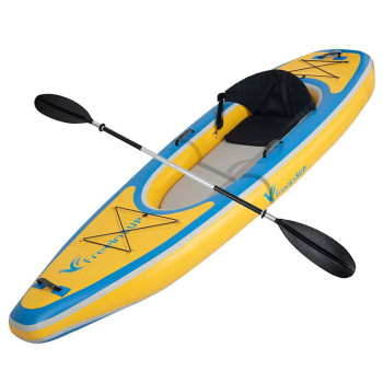FREEIN 10FT KAYAK INFLATABLE WITH ALUMINUM PADDLES, PUMP AND CARRY BAG