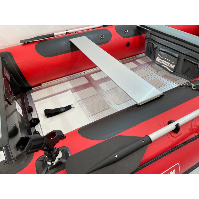 INNOVOCEAN MA360 METAL MASTER SERIES, FISHING PACKAGE, WITH BIMINI & WHEEL KIT, TWO ROD HOLDERS, RED & BLK