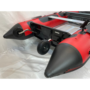 INNOVOCEAN MA360 METAL MASTER SERIES, FISHING PACKAGE, WITH BIMINI & WHEEL KIT, TWO ROD HOLDERS, RED & BLK