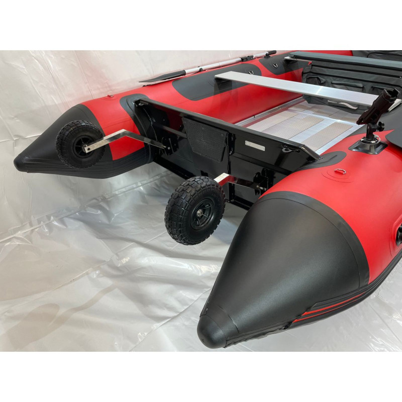 INNOVOCEAN MA360 METAL MASTER SERIES, FISHING PACKAGE, WITH BIMINI & WHEEL KIT, TWO ROD HOLDERS, RED & BLK