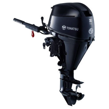 30 HP, TOHATSU OUTBOARD, MFS30DEFL, EFI, 20, TILLER, TANK INC, ELEC START, NO PROP