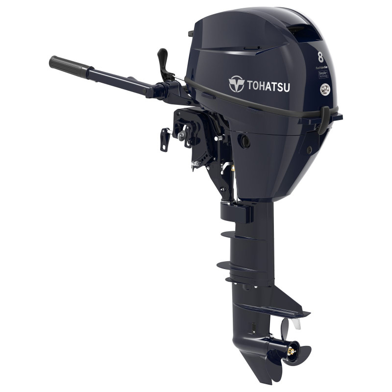8 HP, TOHATSU OUTBOARD, MFS8CL, EFI, 20, TILLER, FUEL TANK, MANUAL START