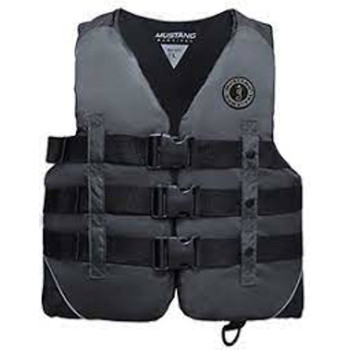 LIFE VEST - NYLON WATER SPORT VEST CHARCOAL/BLACK SIZE XXL