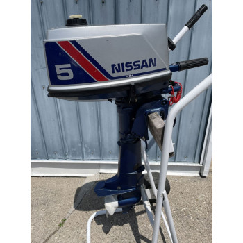 USED 5 HP NISSAN OUTBOARD, NS5BS, SHORT SHAFT (369-160361)TWO STROKE