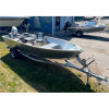 STANLEY TILLER 16 WIDE WELDED ALUMINUM BOAT