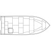 STANLEY TILLER 16 WIDE WELDED ALUMINUM BOAT