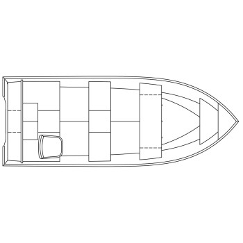 STANLEY TILLER 16 WIDE WELDED ALUMINUM BOAT