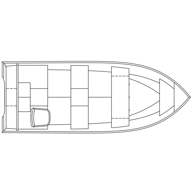 STANLEY TILLER 16 WIDE WELDED ALUMINUM BOAT