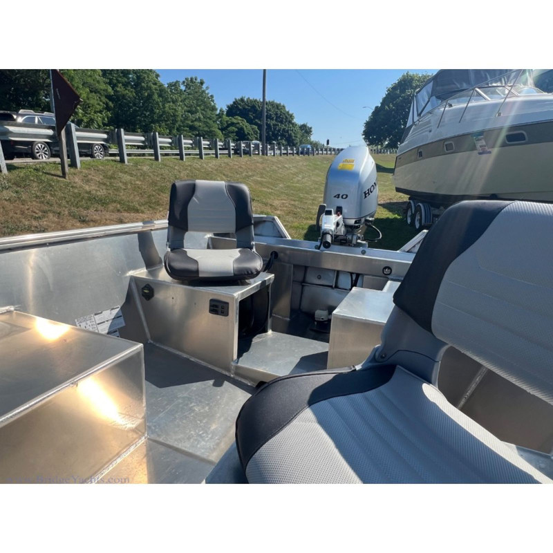 STANLEY TILLER 16 WIDE WELDED ALUMINUM BOAT