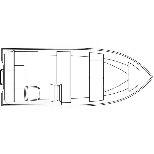 STANLEY TILLER 16 SINGLE CONSOLE WELDED ALUMINUM BOAT