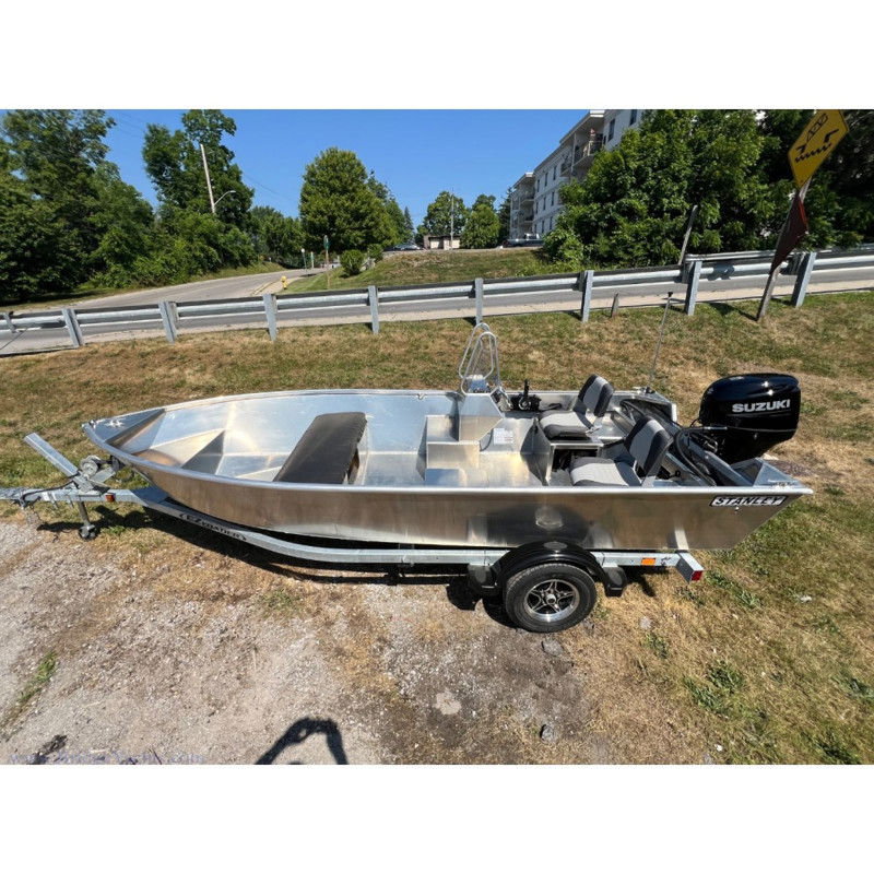 STANLEY TILLER 16 SINGLE CONSOLE WELDED ALUMINUM BOAT