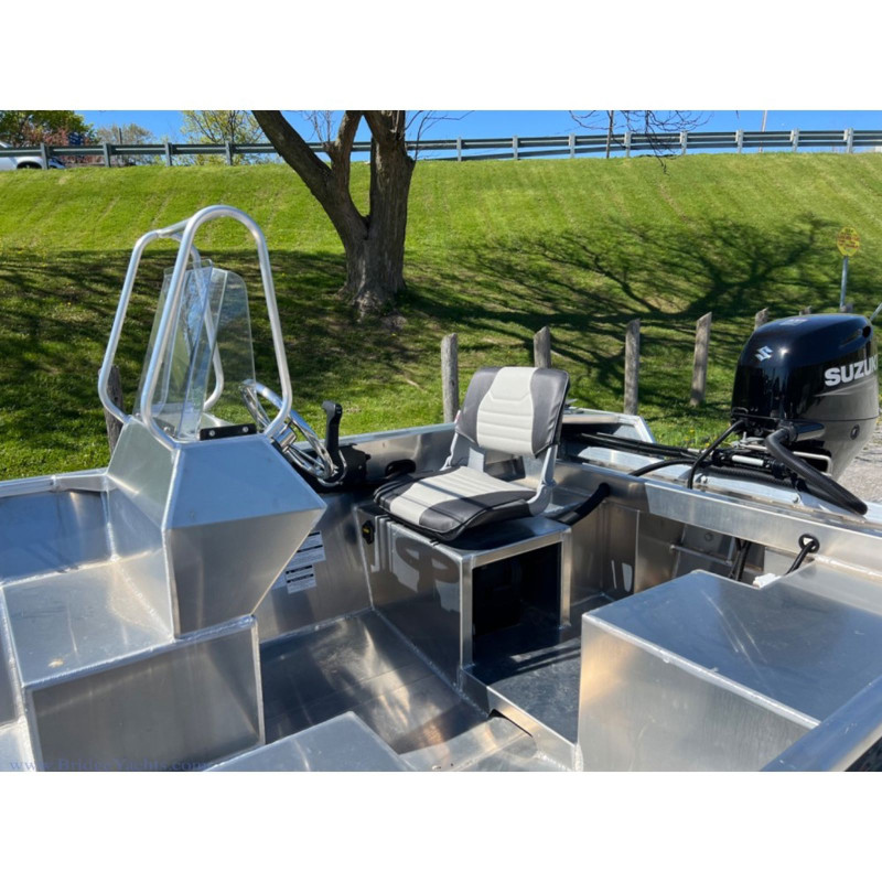STANLEY TILLER 16 SINGLE CONSOLE WELDED ALUMINUM BOAT