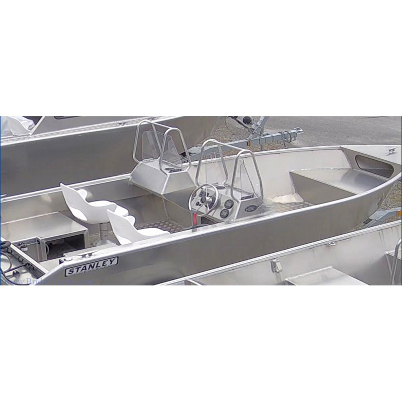 STANLEY TILLER 17 DUAL CONSOLE WELDED ALUMINUM BOAT