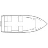 STANLEY TILLER 17 WIDE WELDED ALUMINUM BOAT
