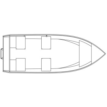 STANLEY TILLER 17 WIDE WELDED ALUMINUM BOAT