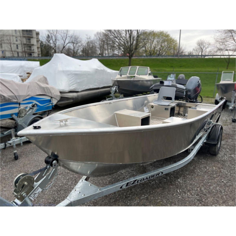 STANLEY TILLER 17 WIDE WELDED ALUMINUM BOAT