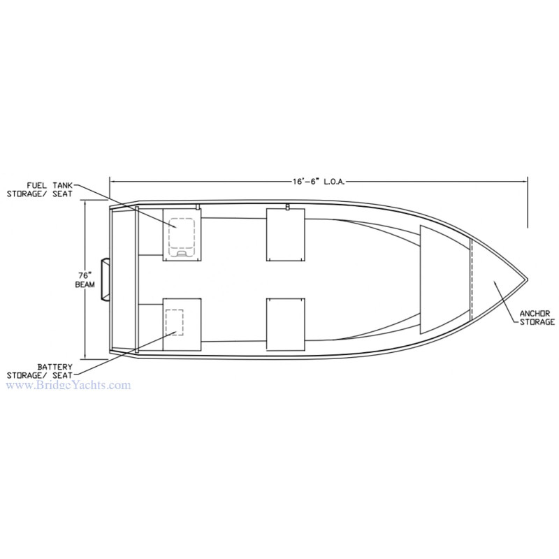 STANLEY TILLER 17 WIDE WELDED ALUMINUM BOAT