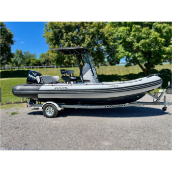 ZODIAC OPEN 6.5 LIGHT GREY PVC, INC T-TOP, BOW CUSHION, BOLSTER BACKREST Z18082EPA
