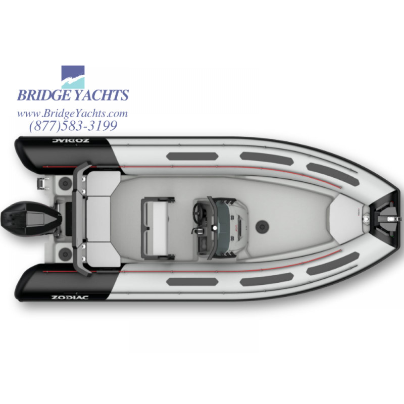 ZODIAC OPEN 6.5 LIGHT GREY PVC, INC T-TOP, BOW CUSHION, BOLSTER BACKREST Z18082EPA