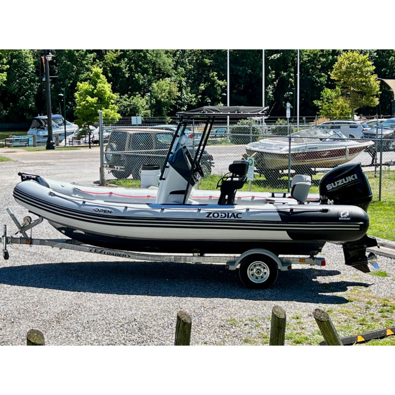 ZODIAC OPEN 6.5 LIGHT GREY PVC, INC T-TOP, BOW CUSHION, BOLSTER BACKREST Z18082EPA
