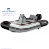 ZODIAC OPEN 3.4 CONSOLE BOAT. LIGHT GREY HULL, PVC