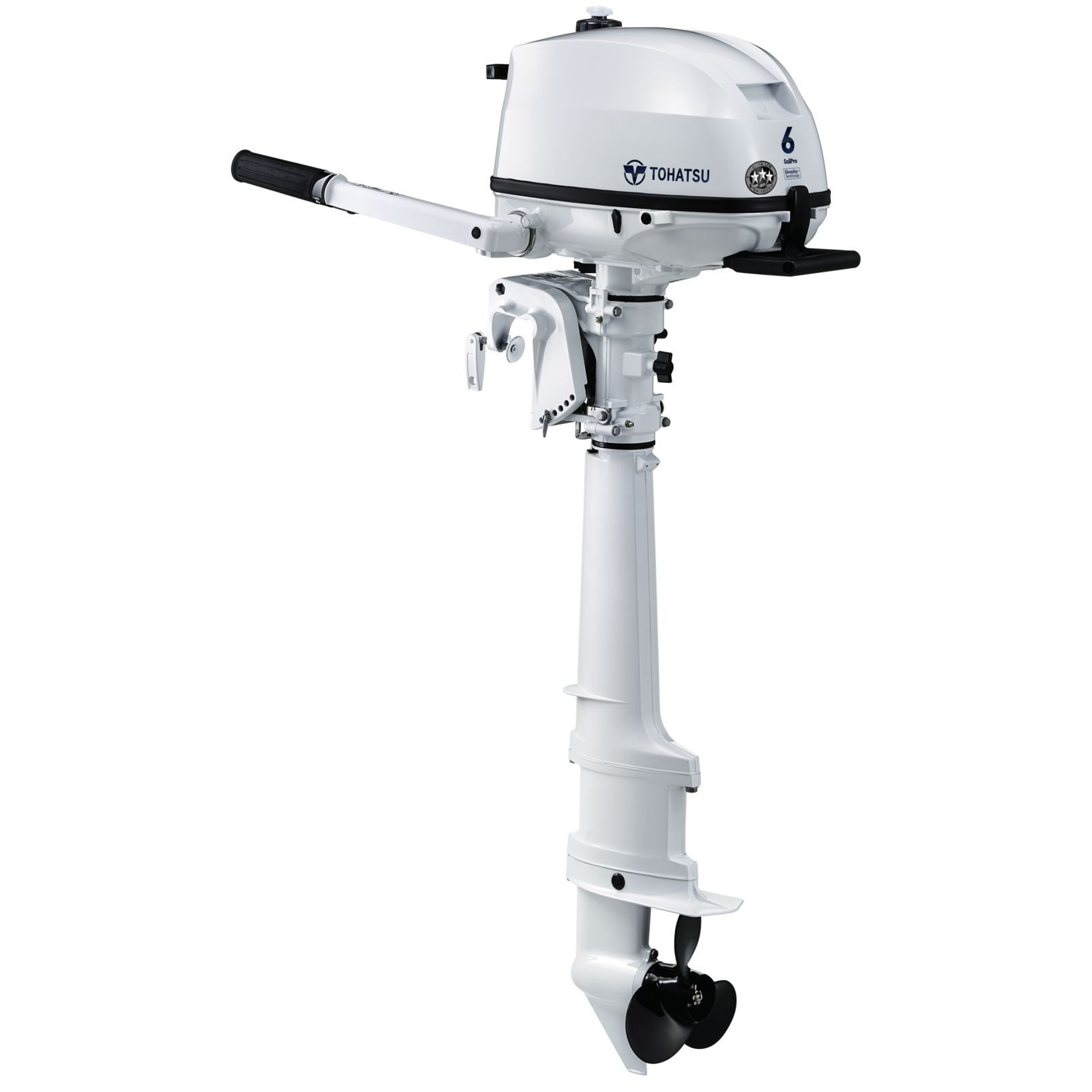 6 HP, TOHATSU OUTBOARD, MFS6DWDSPROL, WHITE, CARB, 20, TILLER, FUEL TANK, 12v CHARGE