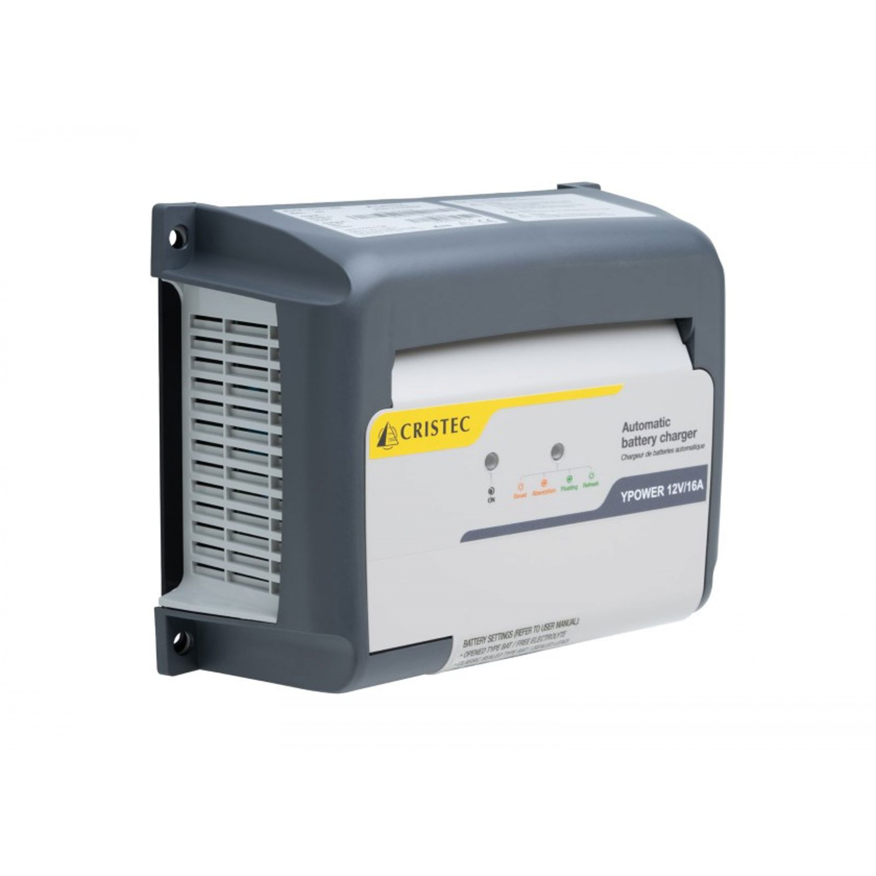 CRISTEC CHARGER, 12V/16A, 3 BANKS  3 YEAR WARRANTY