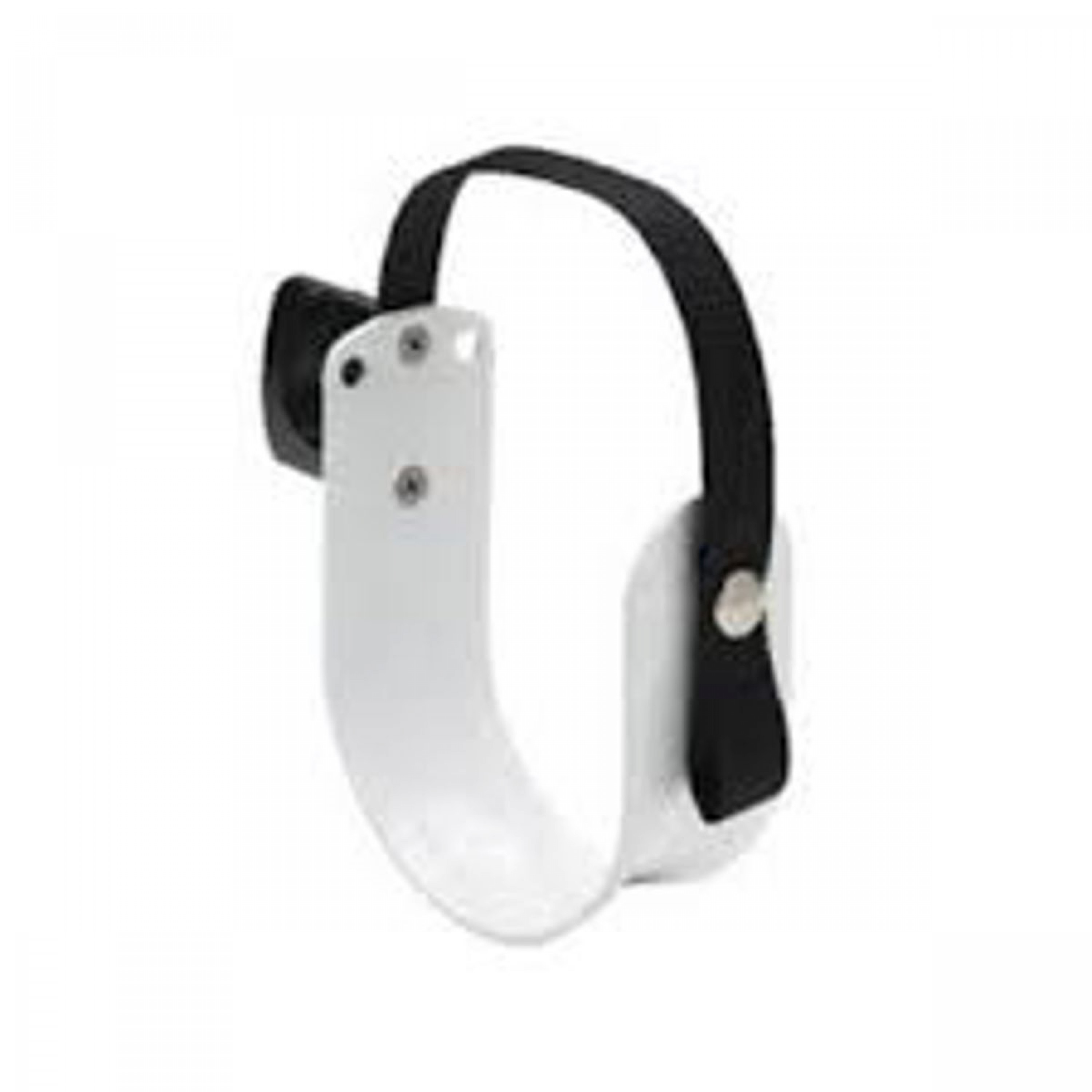 LIFE RING HOLDER, WHITE, CLAMP ON ALUMINUM