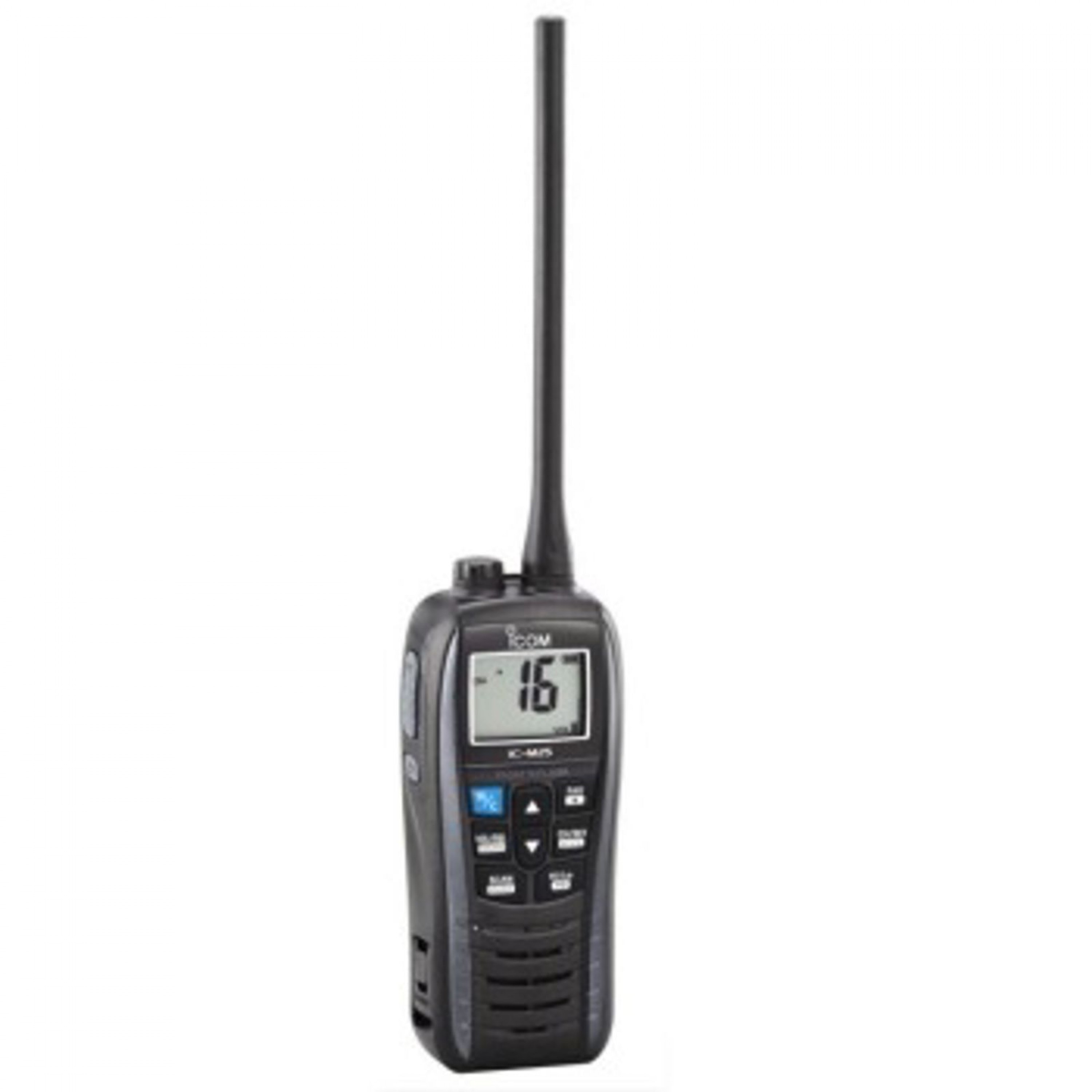 ICOM VHF HAND HELD RADIO, FLOATING, IPX7, USB CHARGER GRAY