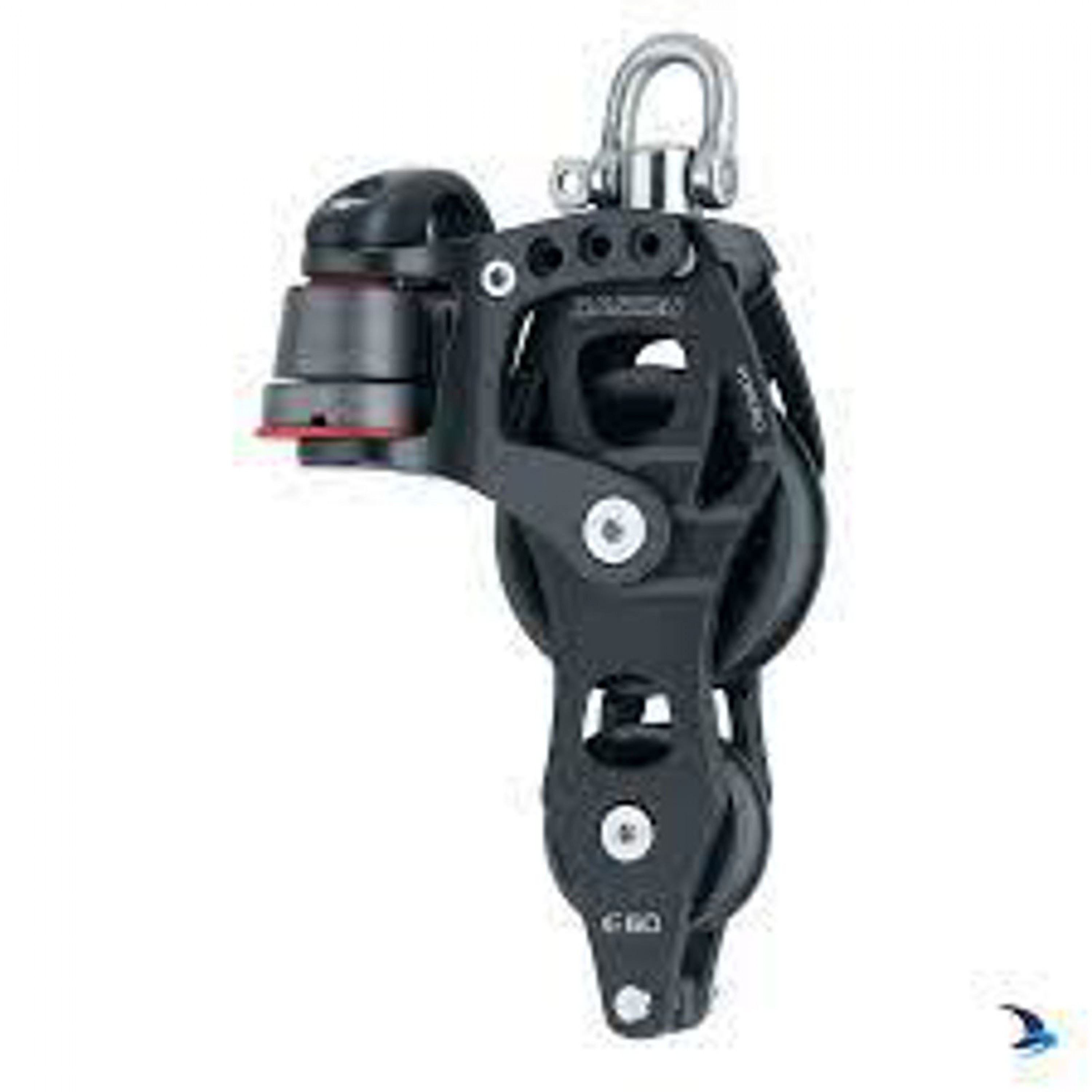 HARKEN ELEMENT BLOCK 60 MM FIDDLE SWIVEL BECKET CAM CLEAT.,