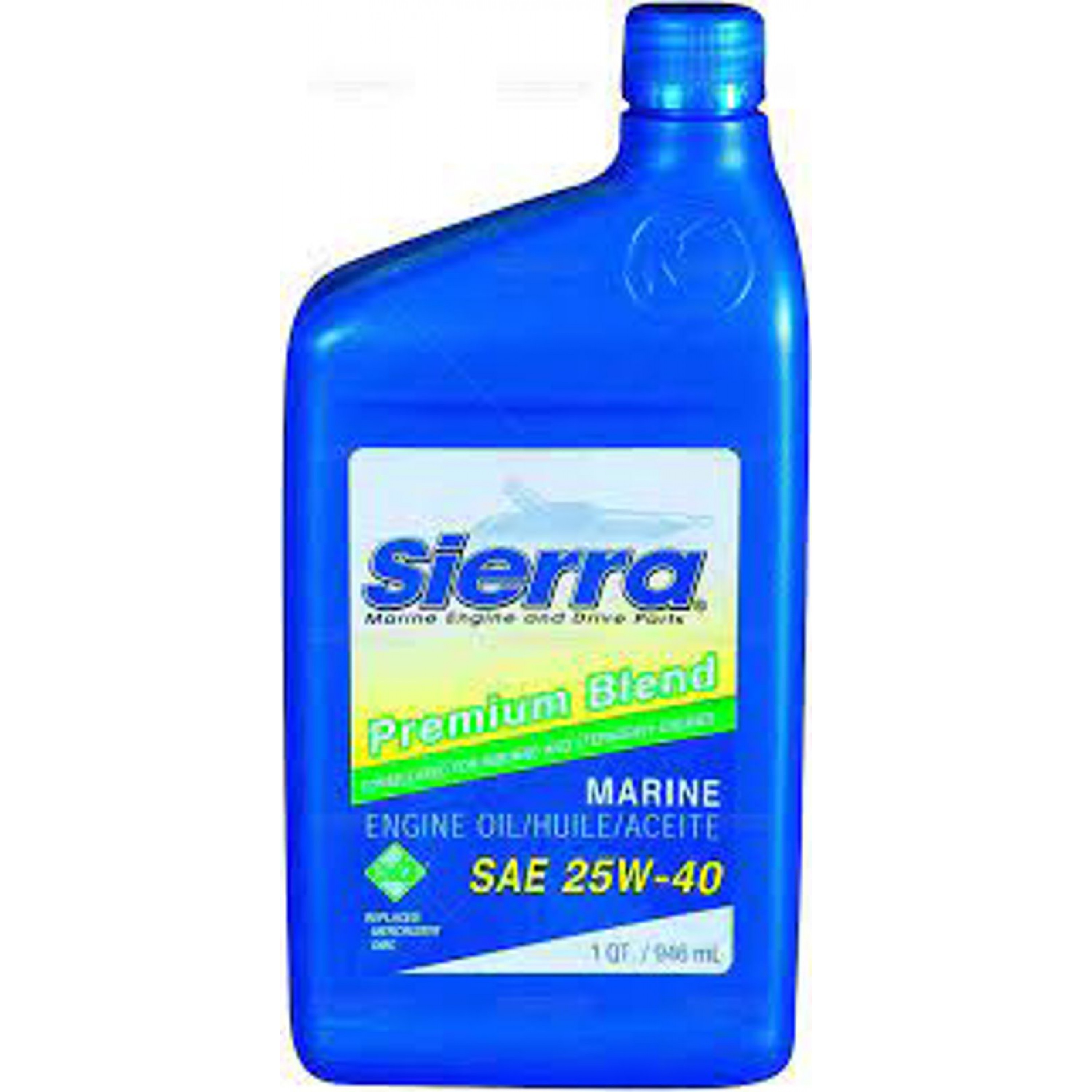 SIERRA OIL 25W40 1 LTR STERN DRIVE PREMIUM BLEND 4 STROKE