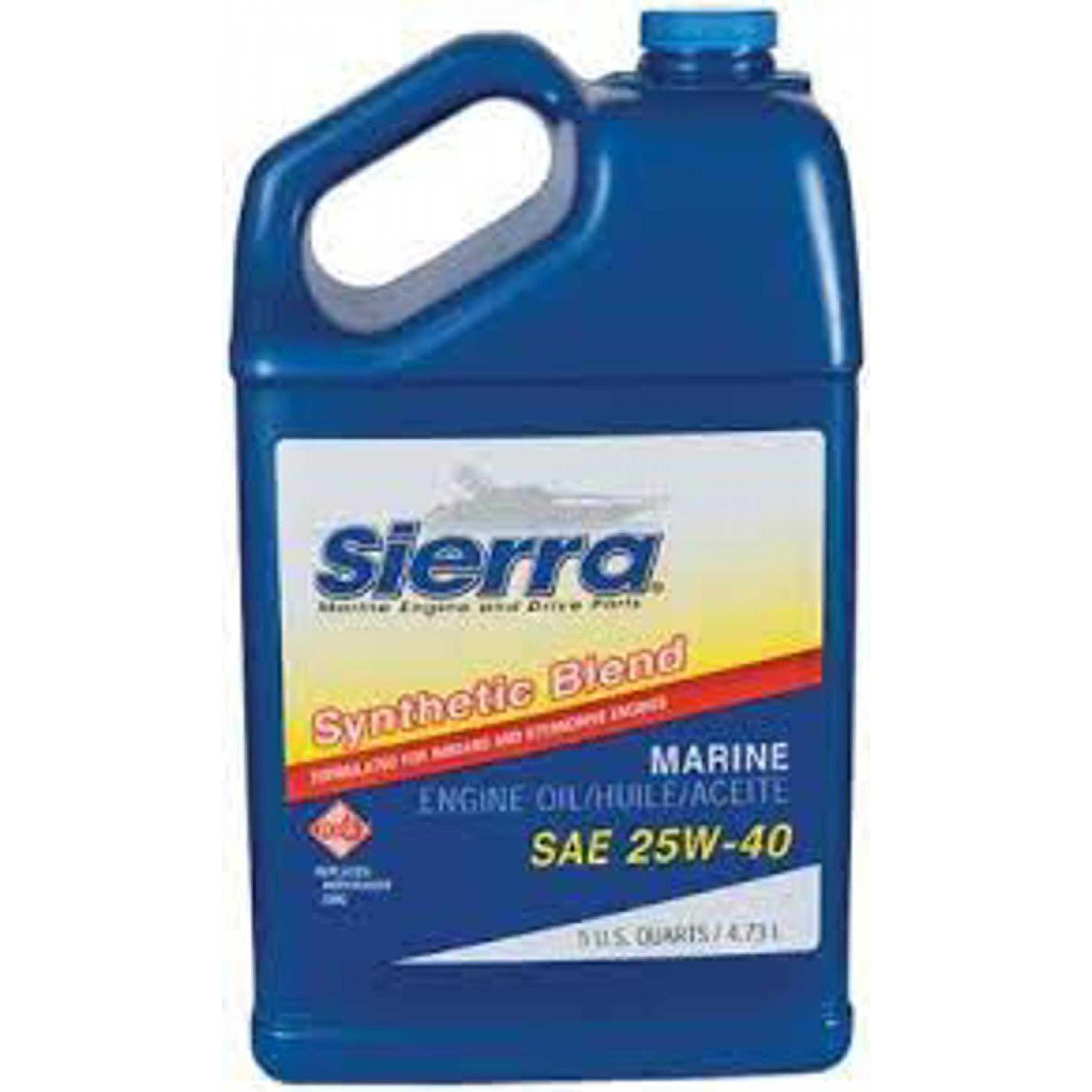 SIERRA OIL 25W40 SYNTHETIC BLEND 4.73L STERN DRIVE ENGINE OIL MC# 92-883725K01